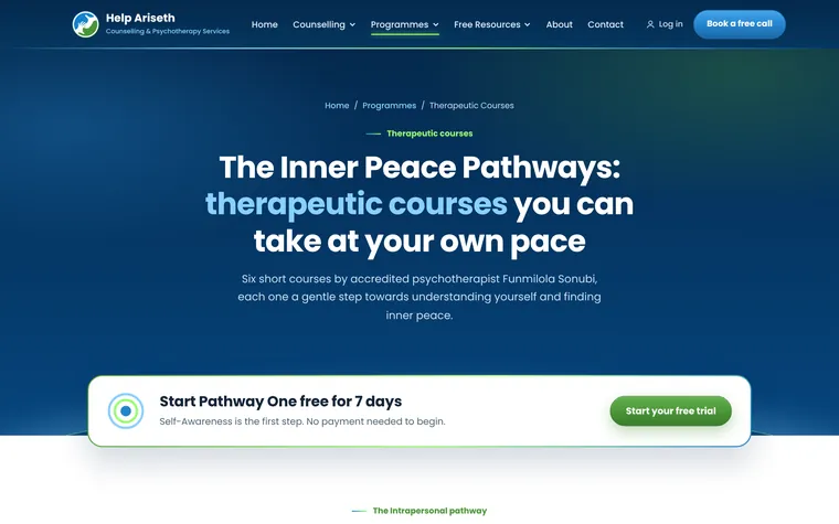 Therapeutic courses, starting with a free week