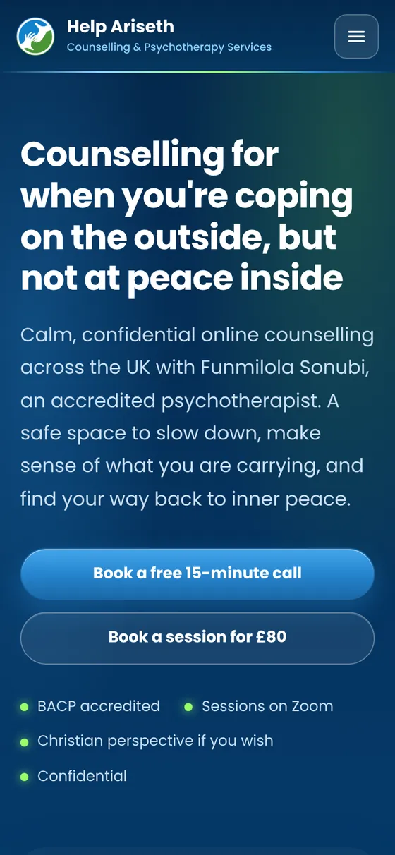 Help Ariseth Counselling Services on a phone