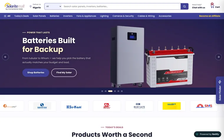 Solarite Mall, an online solar store preview