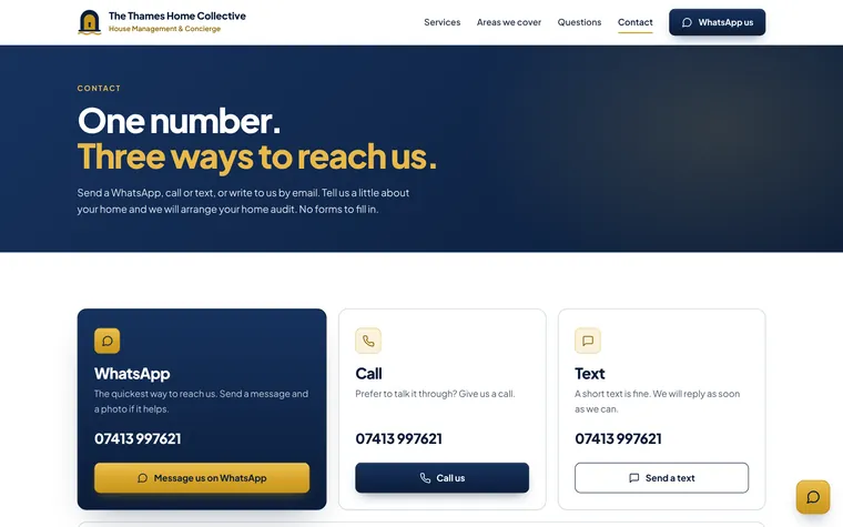 One number, three ways to reach it