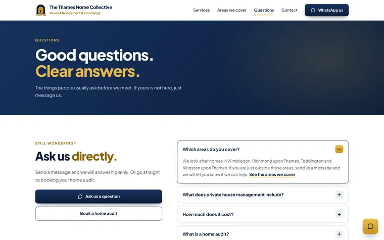 Good questions, clear answers
