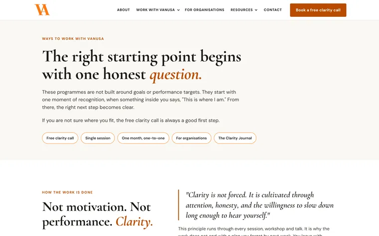 Programmes: a clear starting point