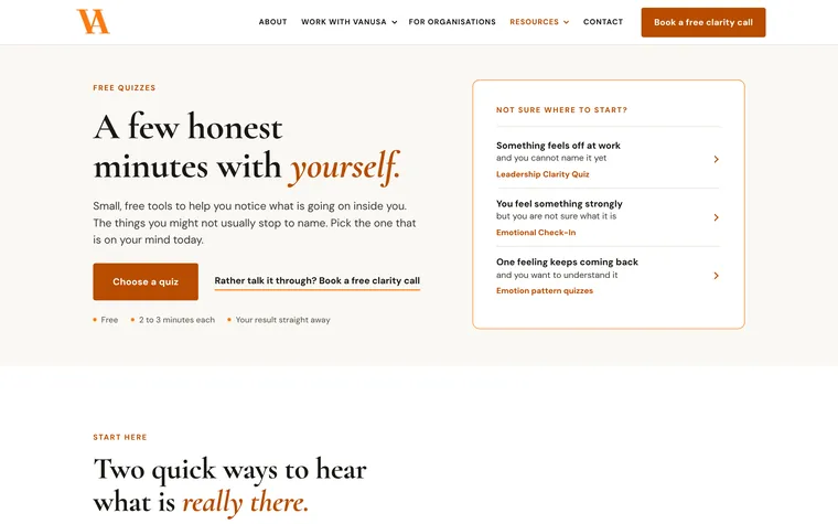 Free quizzes as a gentle first step
